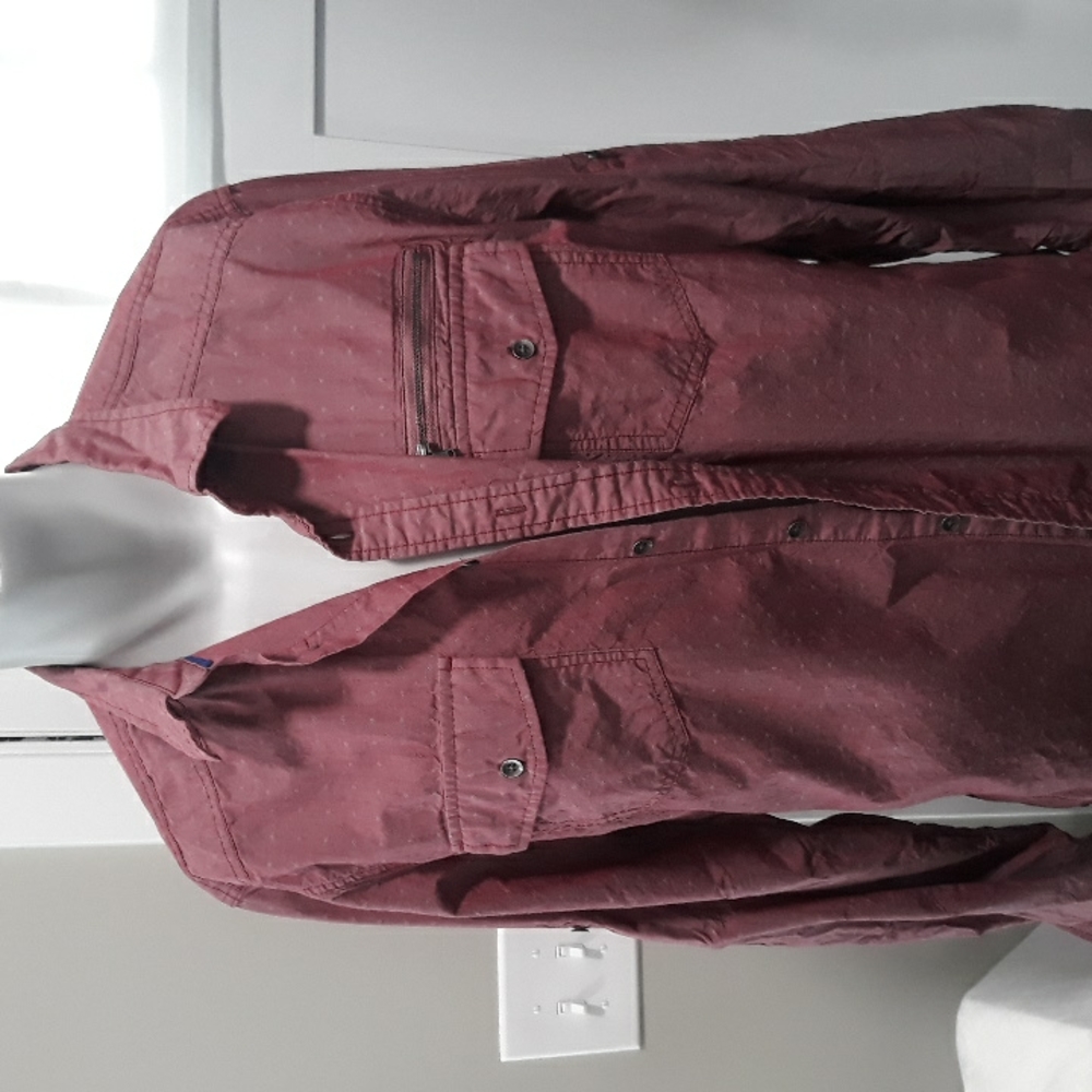Rock & Republic mens red cotton long sleeve shirt. XL